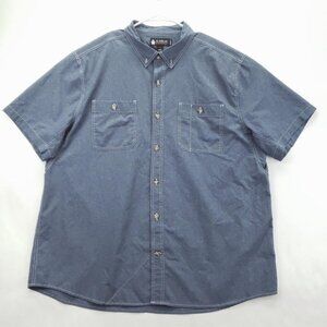 Alaskan Hardgear Shirt Mens 2XL Blue Pockets Standard Fit Classic Button-Down